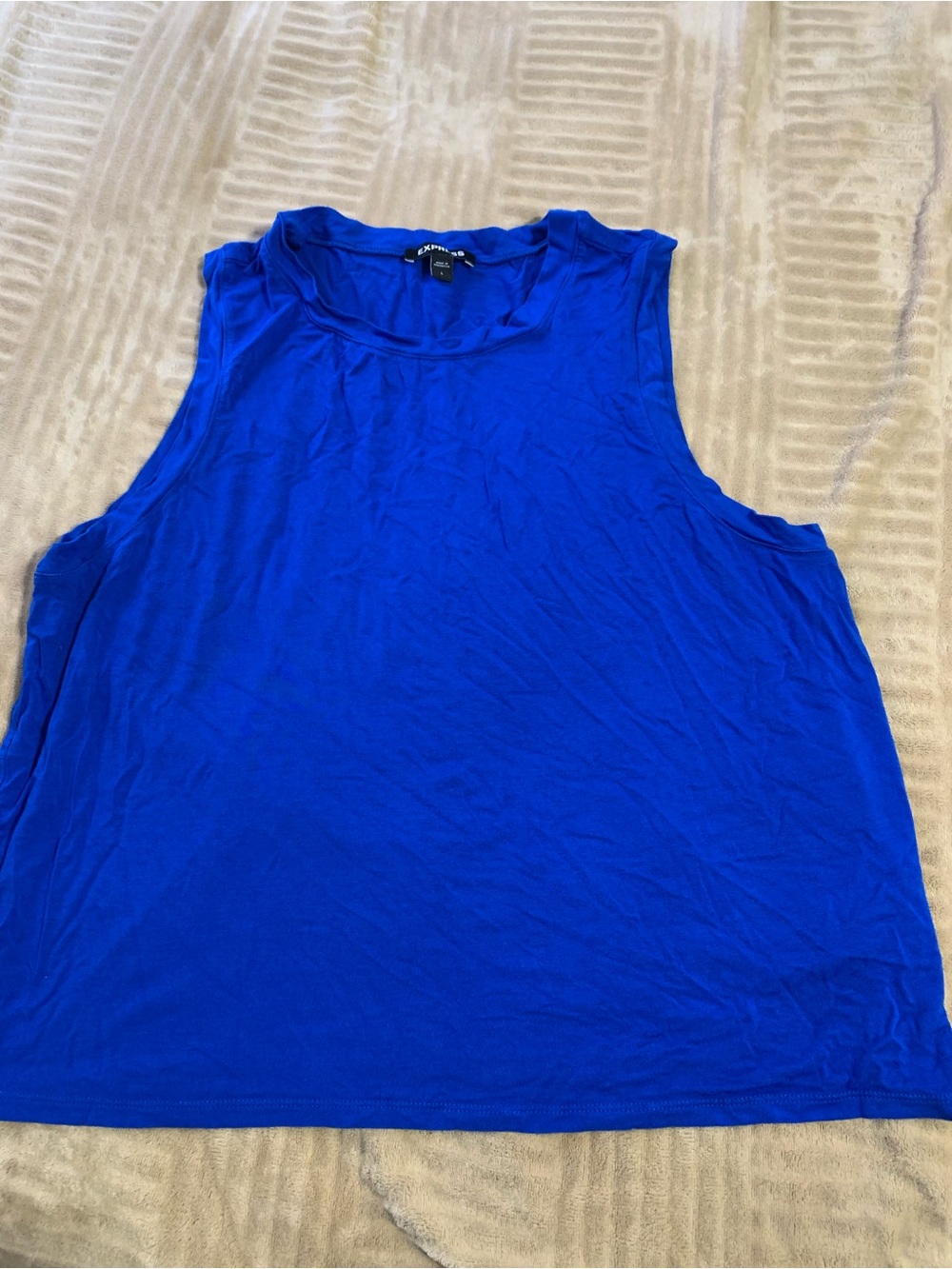 Express Royal Blue Sleeveless Tank Top
